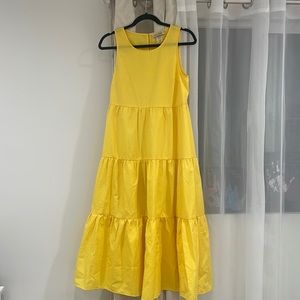 yellow summer dress.